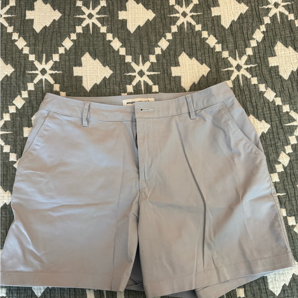 Amazon Essentials Women’s Gray Flat Front Shorts